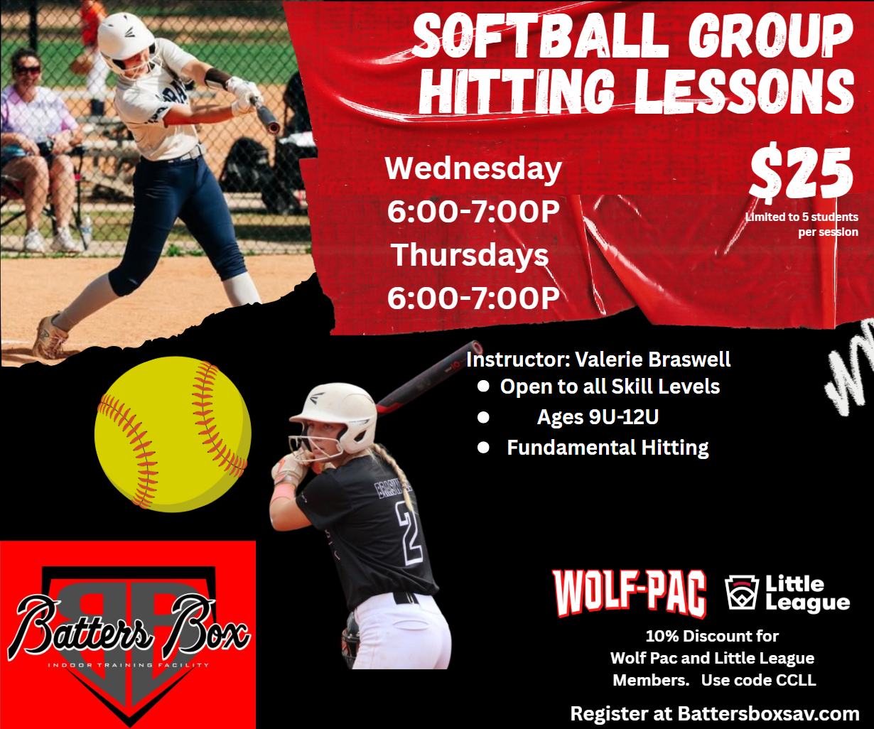 Softball Group Hitting Lessons w/ Valerie Braswell